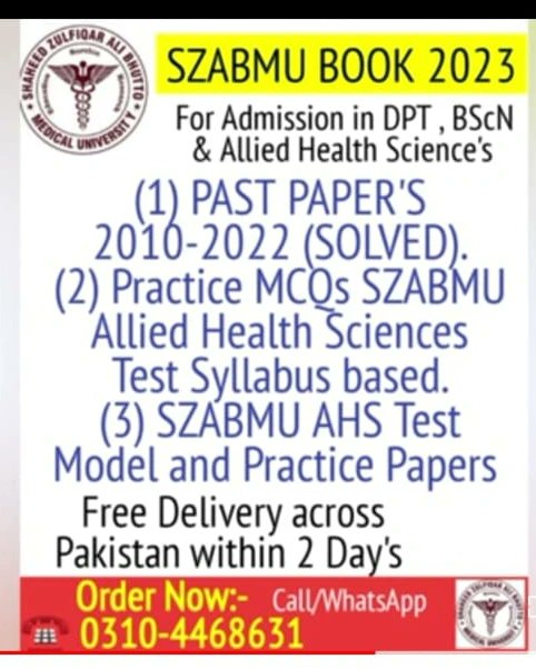 NumsPmc's tweet photo. *Shaheed Zulfiqar Ali Bhutto Medical University (SZABMU), Islamabad* #ONLINE_CLASSES for Admission in DPT, BS Allied Health Sciences (AHS), Generic BS Nursing and BSc Post RN in the Constituent & Affiliated Institutes of SZABMU for Year 2023-24.
#szabmutest #pims #mdcat2023 https://t.co/HeqdEvhYFi