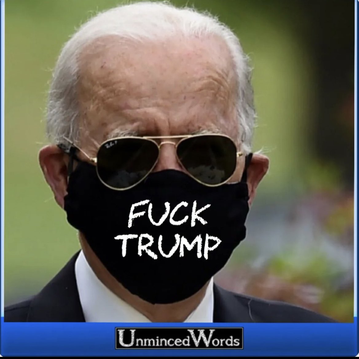 Biden's mask says it all buff.ly/2XuMkB0
REPOST REPOST UnmincedWords.com is here 2 share subversion & truth.
#biden #politics #unminced #TrumpStoleTheDocs  #Resisters #thelincolnproject #ResistanceUnited  #trumpMeltdown