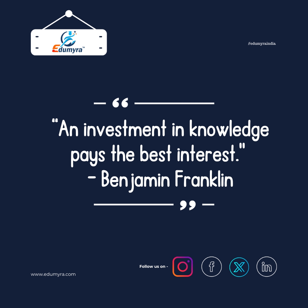 edumyraofficial's tweet image. 💰 Knowledge is the most rewarding investment you can make. It yields a lifetime of dividends. Start investing today! 🎓

Follow us for more

Visit our website :- edumyra.com

#education #InvestInYourself #LifetimeReturns #BenjaminFranklinQuote #edumyra
#edumyraindia