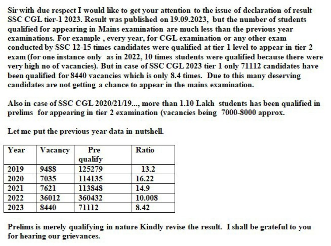 Red_Eye51's tweet photo. RELEASE REVISED RESULT !!
🔥🔥Why should students suffer every time? 

#SSC_CGL_2023_REVISED_RESULT 
@DoPTGoI 
@PMOIndia
@TheLallantop
#SSC_CGL_2023_REVISED_RESULT

#SSC_CGL_2023_REVISED_RESULT https://t.co/S3vf8S9tRG