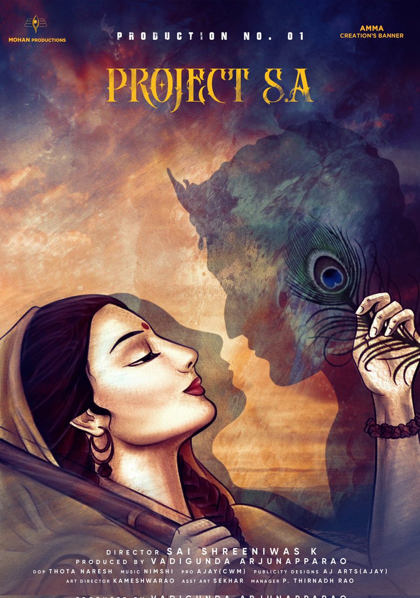 MastiCinema's tweet photo. ๐ Happy Radha Ashtami, everyone! ๐
On this auspicious day, we're thrilled to introduce "Project S A," our latest cinematic endeavor! ๐ฅโจ
Stay tuned for exciting updates, sneak peeks, and a journey filled with entertainment and emotions! ๐ฌ๐คฉ
#ProjectSA #RadhaAshtami #NewMovie
@SaiShreeniwasD @dinesuuukumar @AjArtsofficial @ActorAjay7 @SatyaNKorada @IskconInc