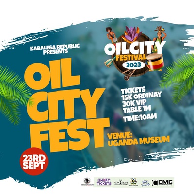 smartkts's tweet photo. We Find Ourselves There Today
📅 
🎫  Ordinary - 15k UGX,
 VIP - 30k
Tables - 1M UGX
Tickets at Smart Tickets: https://t.co/AHVPQ0cgsP
Let's make this Saturday epic! 🎉 #OilCityFest2023 https://t.co/AyRDdkdDav