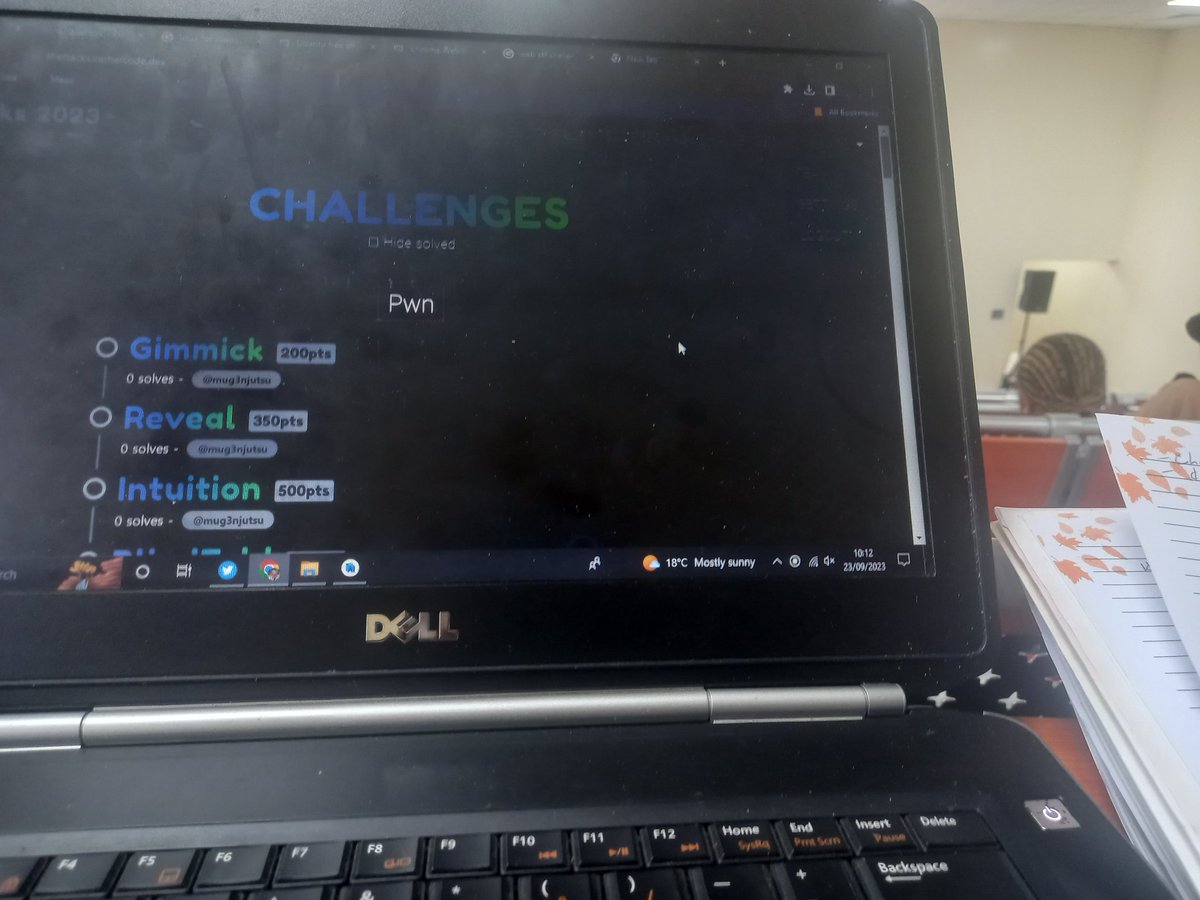 MwakaSarley's tweet photo. I'm delighted to participate in the @shehacks_ke day 2 #Hacking #CyberSecurity #ctf https://t.co/AW0DC5lP9A