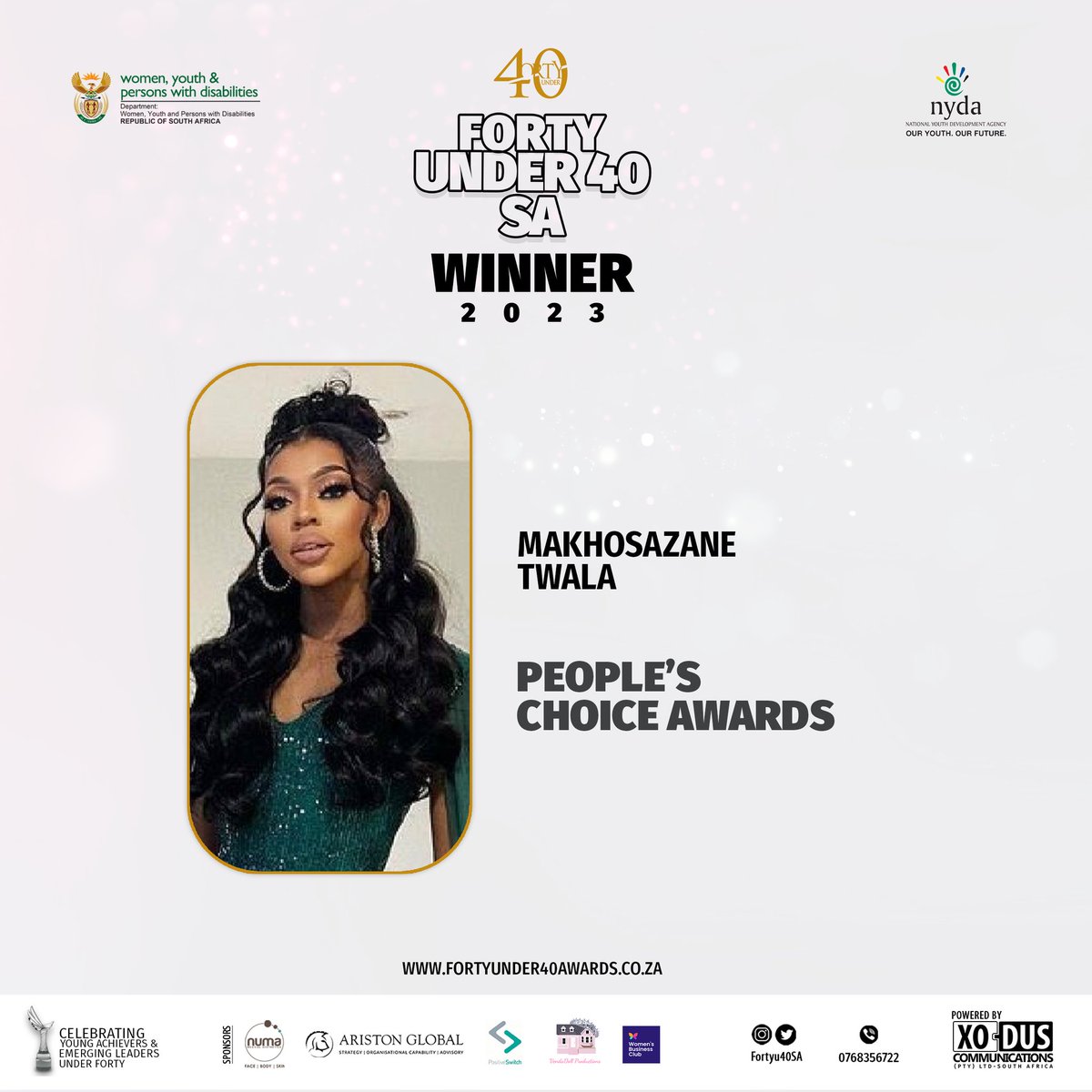 Congratulations to all the Award winners of the Forty Under 40 Awards South Africa 2023 Khosi Twala The event took place on 9th September 2023 at the Houghton Hotel For more info, visit fortyunder40awards.co.za #FortyUnder40SouthAfrica #spottedunder40