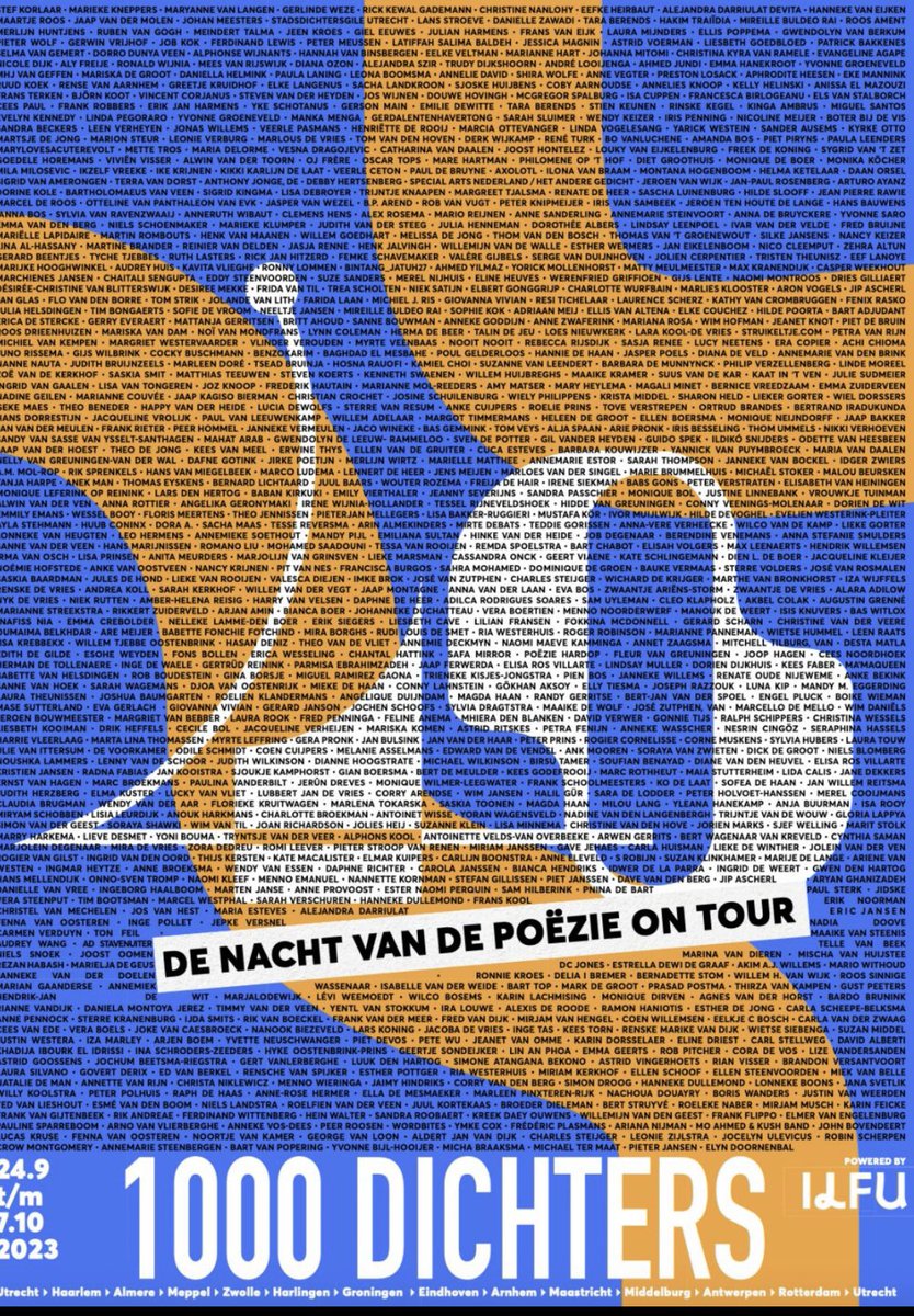 Morgen start de de #nachtvandepoëzie on tour. 1000 dichters treden op in Nederland en Vlaanderen. Check <a href="/ILFUtrecht/">ILFU</a> voor de route. Literatuur is springlevend: leve het festival!