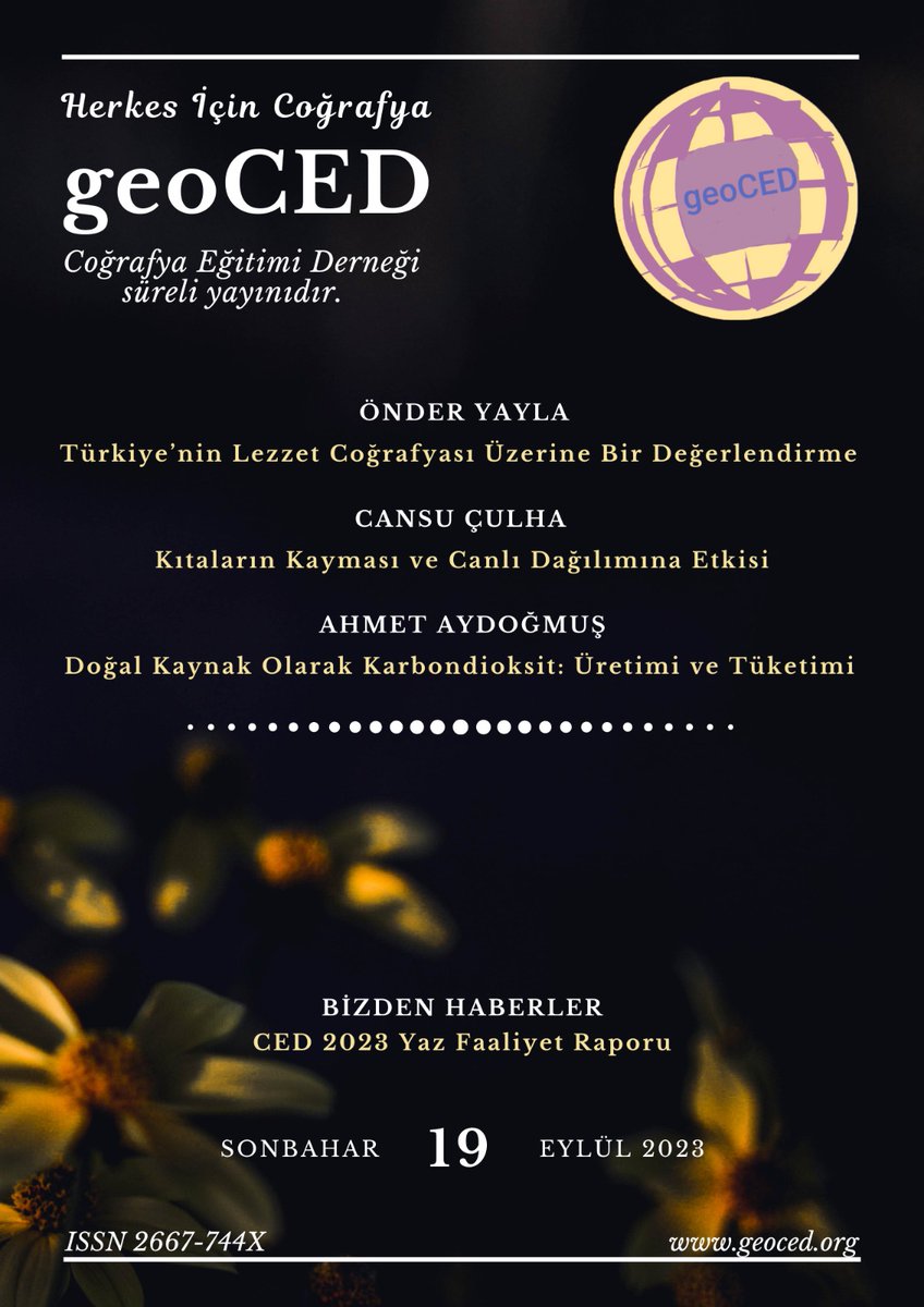 ced_geo's tweet photo. #COĞRAFYA popüler bilim e-dergisi #geoCED 19. sayısı ile https://t.co/oBKlM2lVXo adresinde. Bu sayıda emeği geçen herkese teşekkür ederiz.
#herkesiçincoğrafya #coğrafyaeğitimi @TCED2017 #popülerbilim #bilim #coğrafyaokuryazarlığı #geography https://t.co/eC6a9FzWVi