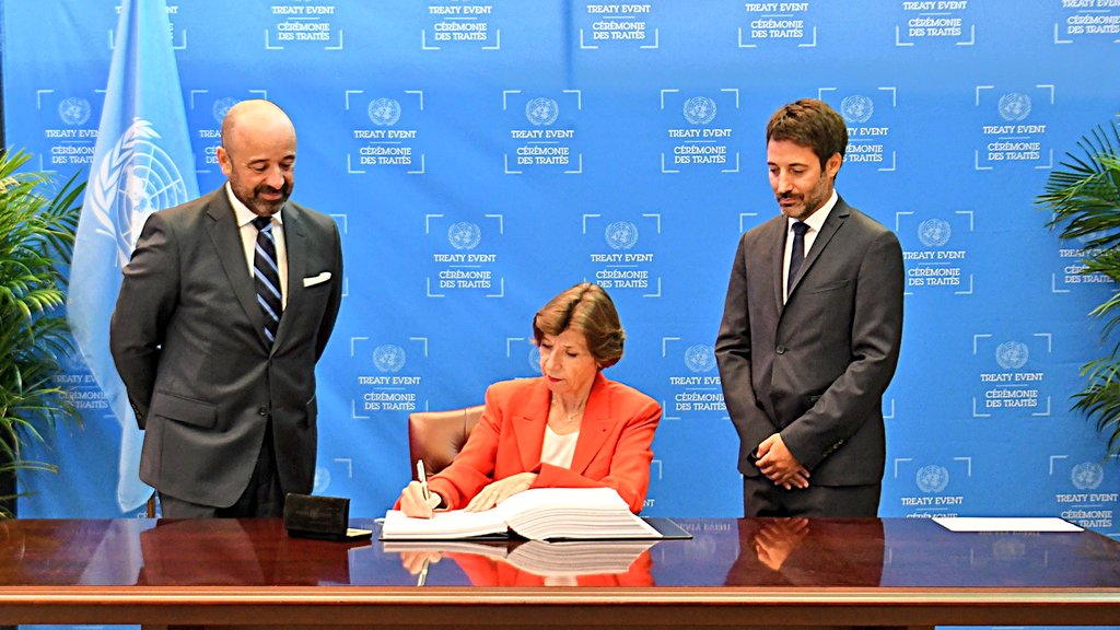 France 🇨🇵 is one of the 8️⃣1️⃣ States that have already signed the #BBNJ Treaty on the high seas 🌊 and calls for its prompt entry into force.

Together with Costa Rica 🇨🇷, we will spearhead efforts to better #ProtectOurOcean in the run-up to the #UNOC3 Conference in 2025 in Nice.