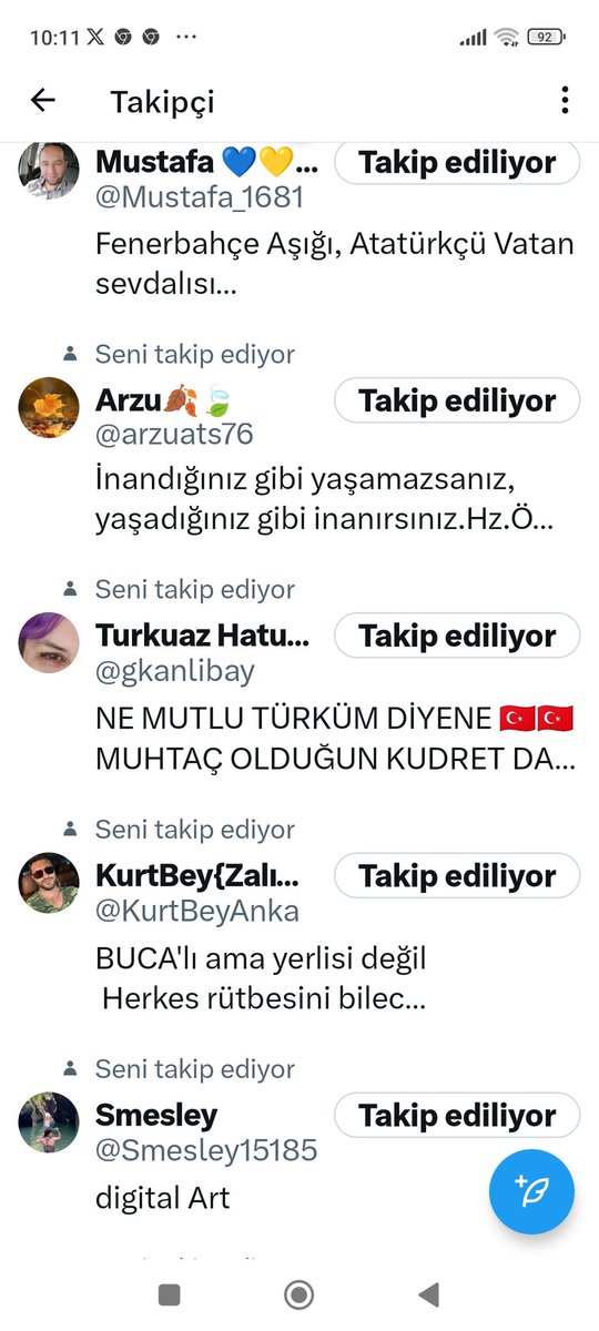 Bizi takip eden kişiler @07antal23499126 @BelugaHavyar @DoanPOL07959186 @Eaglem212115 
@MuRPa7 
@arzuats76 
@gkanlibay 
@KurtBeyAnka 
@Smesley15185 
@merall112 
@BB_1907_BB 
Bukişilertakip eden kişiler ve bu kişiler takip edelim beğenelim listeye çıkmak istiyorsan ben yaz yoruma.