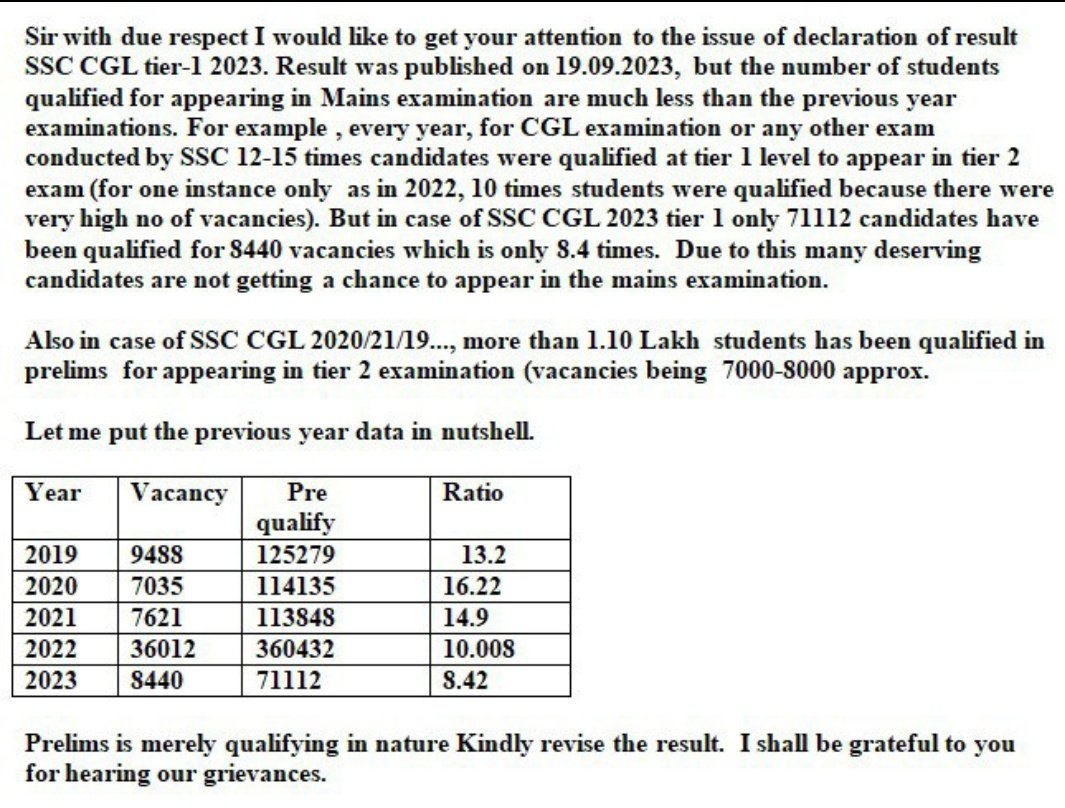 Red_Eye51's tweet photo. #SSC_CGL_2023_REVISED_RESULT
#SSC_CGL_2023_REVISED_RESULT

💥 Why 8.4 times this times..?

💥 Why not 10 to 15 times..?

💥 Why there is no set of rules by SSC..??

@PMOIndia @narendramodi @BJP4India https://t.co/9nIsdHd6VH