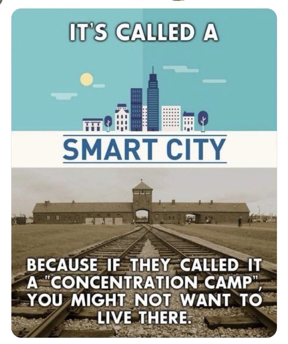 prsharma93's tweet photo. Smart cities will lead cities to become Concentration camps like China has done.
People will be living in smart jail voluntarily...
#SmartCities
#smartjail https://t.co/z82md8i2dI