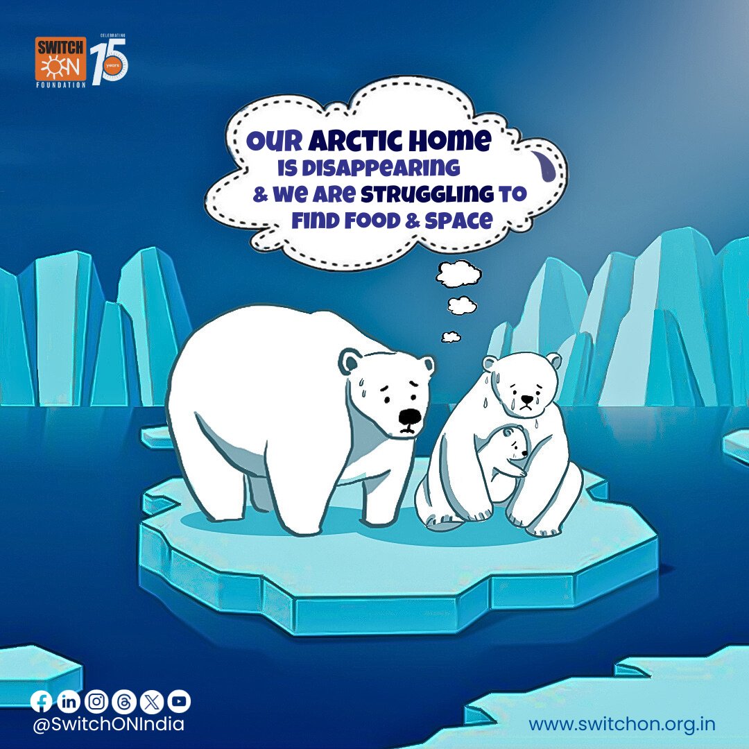 SwitchONIndia's tweet photo. Help them survive melting ice and changing climate!
Let’s ensure a future for all species. Tell us your thoughts and comments.
Follow us for #ClimateContemplation
#AnimeRealm #SwitchONFoundation #Contemplation #Cartoon #Polar #Bear https://t.co/Tr2QhQBS8H