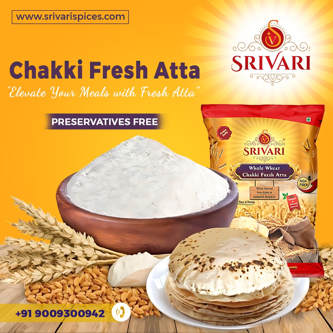We have the perfect blend of quality and taste that your family will love. Experience the difference with Srivari!
To Order Now - 9009300942
#chakkiatta #atta #srivarispices #bestatta #freshlyground #wheatflour #traditionalwheatflour #preservativefree #traditionalmade