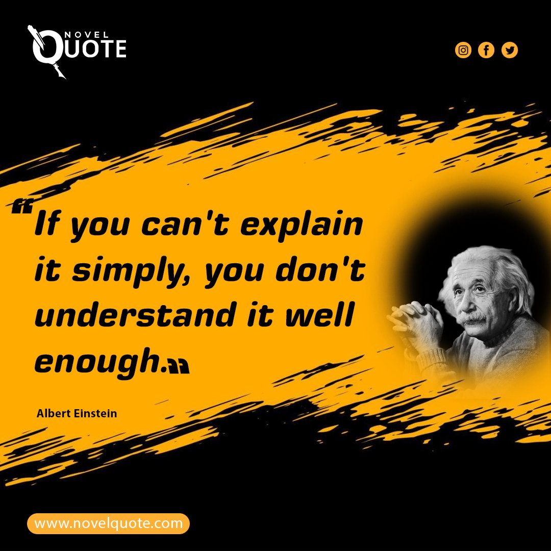 If you can't explain it simply, you don't understand it well enough
#SimplifyToUnderstand
#ClearExplanation
#UnderstandingIsKey
#MasterTheConcept
#ExplainWithClarity
#KnowledgeMastery
#TeachingSimplicity
#DepthOfUnderstanding
#ClarityInCommunication
#KnowItInsideOut