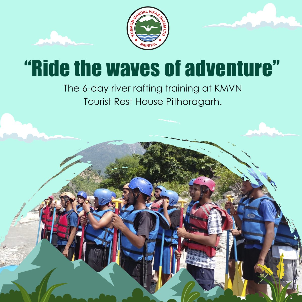 KMVNofficial's tweet image. The 6-day river rafting training at #kmvn TRH #pithoragarh was inaugurated by Chief Development Officer Pithoragarh Mr. Varun Chaudhary and 25 students of the district are participating in the program. #uttarakahnd #kmvn #pithoragarh