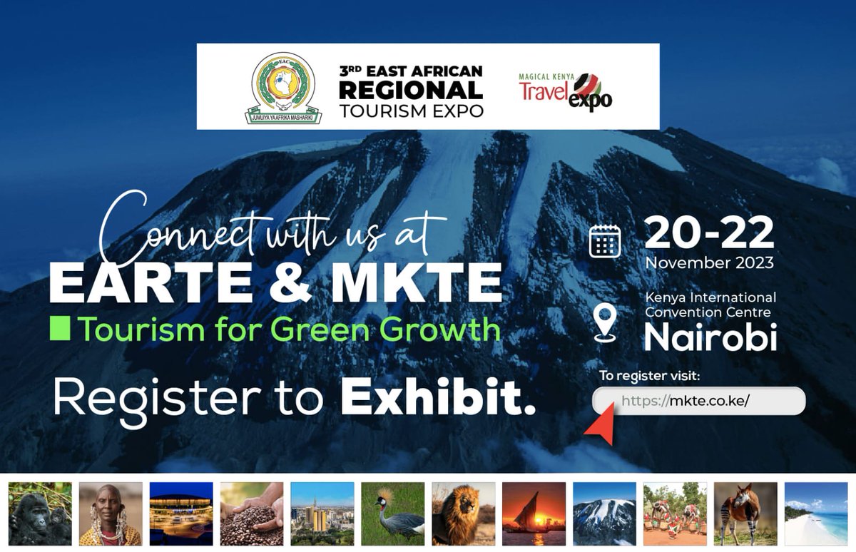 Muriux's tweet image. The 3rd East African Regional Tourism Expo is coming to Nairobi in November. Check out MKTE.co.ke for more info #MeetInKenya