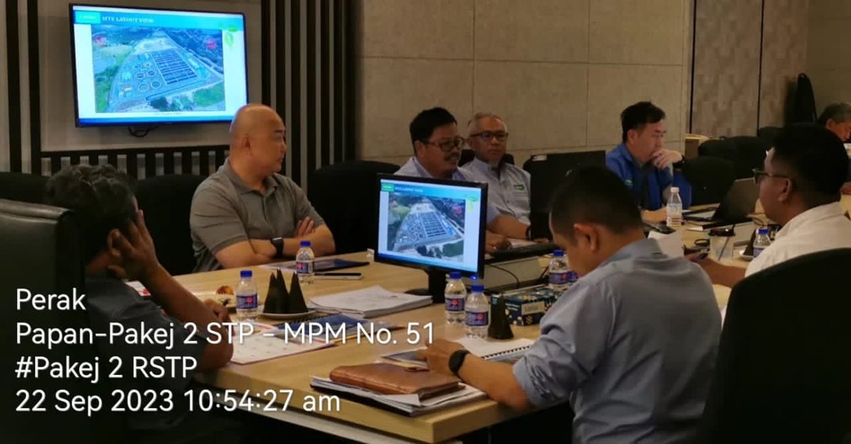 Papan2Stp's tweet photo. Pakej 2 STP - 22.10.2023 - Mesyuarat Kemajuan Tapak No.51

Mesyuarat Kemajuan Tapak No.51 yang diadakan di Mesyuarat Pejabat Tapak Papan 1, Mesyuarat ini dipengerusikan oleh YBrs Ts. Hj. Wan Abd. Rahim Bin Wan Abdullah selaku Ketua Pengarah Jabatan Perkidmatan Pembetungan (JPP) https://t.co/9s6H1JBOrg