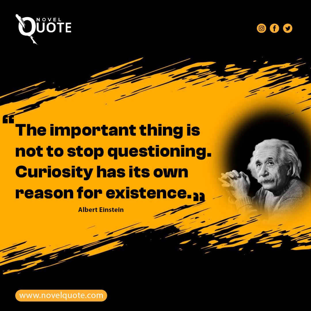 The important thing is not to stop questioning. Curiosity has its own reason for existence
#NeverStopQuestioning
#CuriosityMatters
#SeekAnswers
#EmbraceInquiry
#CuriousMindset
#QuestionToLearn
#EndlessCuriosity
#DiscoverTheUnknown
#ReasonForCuriosity
#KeepExploring