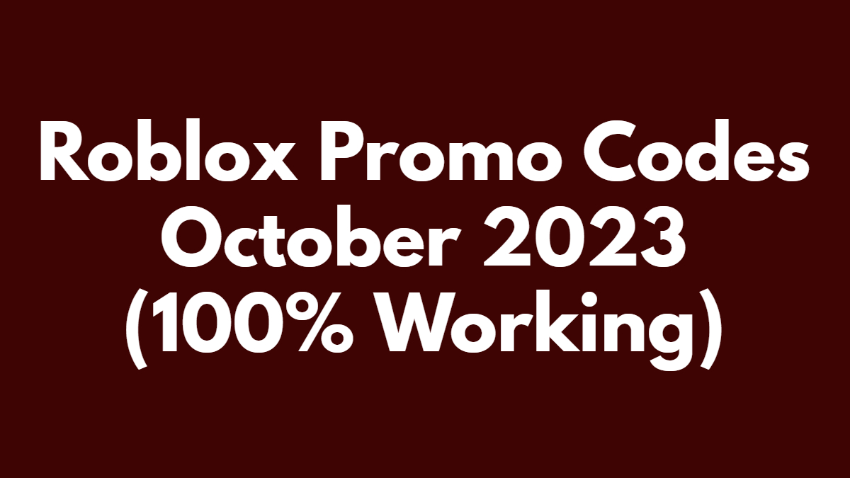 Roblox Promo Codes November 2023