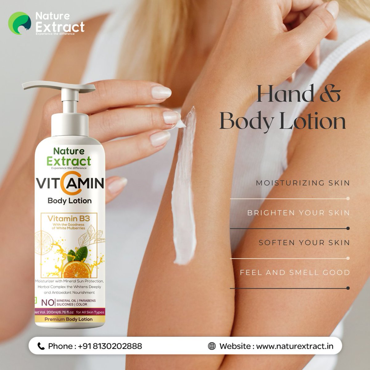 naturextract's tweet photo. Embrace the Winter Glow with Nature's Vitamin C Body Lotion – Your Secret to Radiant Skin All Season Long! ❄️🍊 #WinterSkincare #NatureExtract #VitaminCGlow #BodyLotion #VitaminC #wintercream https://t.co/UU7qPClOTC