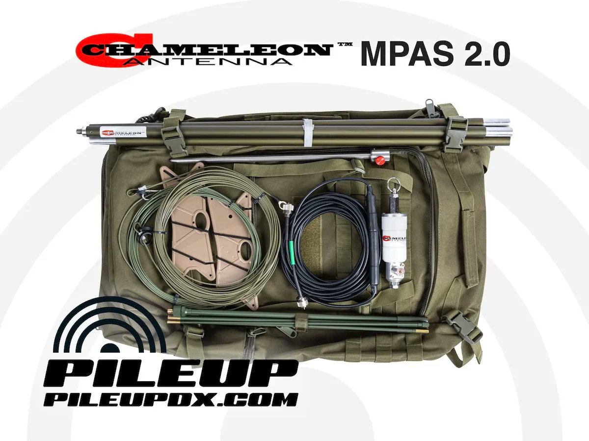 pileupdx's tweet photo. Chameleon MPAS 2.0 – the most versatile Modular Portable Antenna System in the WORLD. Watch the video review by @OH8STN! Both MICRO and MINI versions in stock at Pileup! https://t.co/YkoMbfMx8t #hamradio #QRP #SOTA #IOTA #WWFF #HFPACK #KX3 #KX2 #X5105 #X6100 #MPAS2 #EMCOMM #dx https://t.co/BVsc3Tls4X