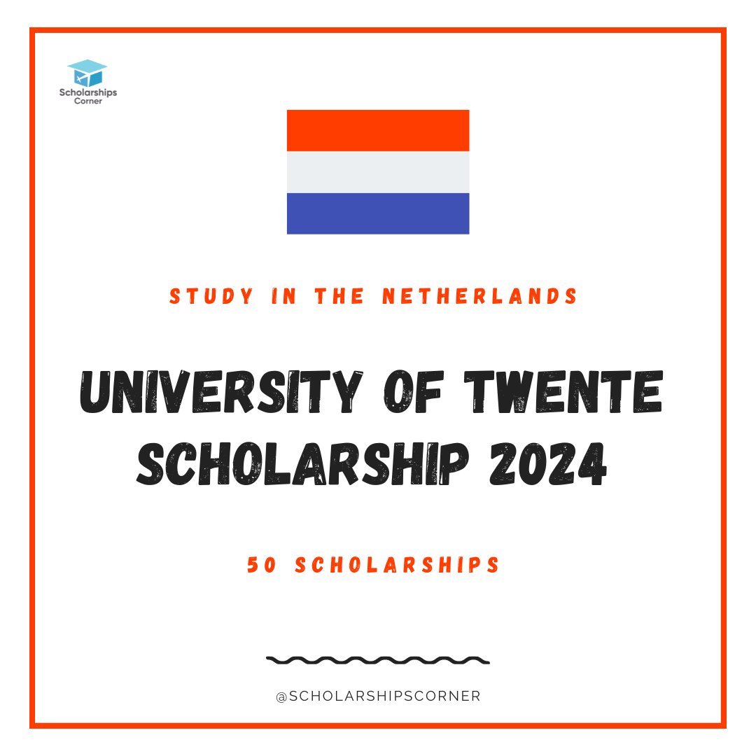 University of Twente Scholarships in the Netherlands 2024

No. of Scholarships: Approximately 50 scholarships are available. 

Link: scholarshipscorner.website/university-of-…

Deadline: 1 February 2024.

#ScholarshipsCorner #scholarships #scholarships2023 #scholarships #studyinnetherlands