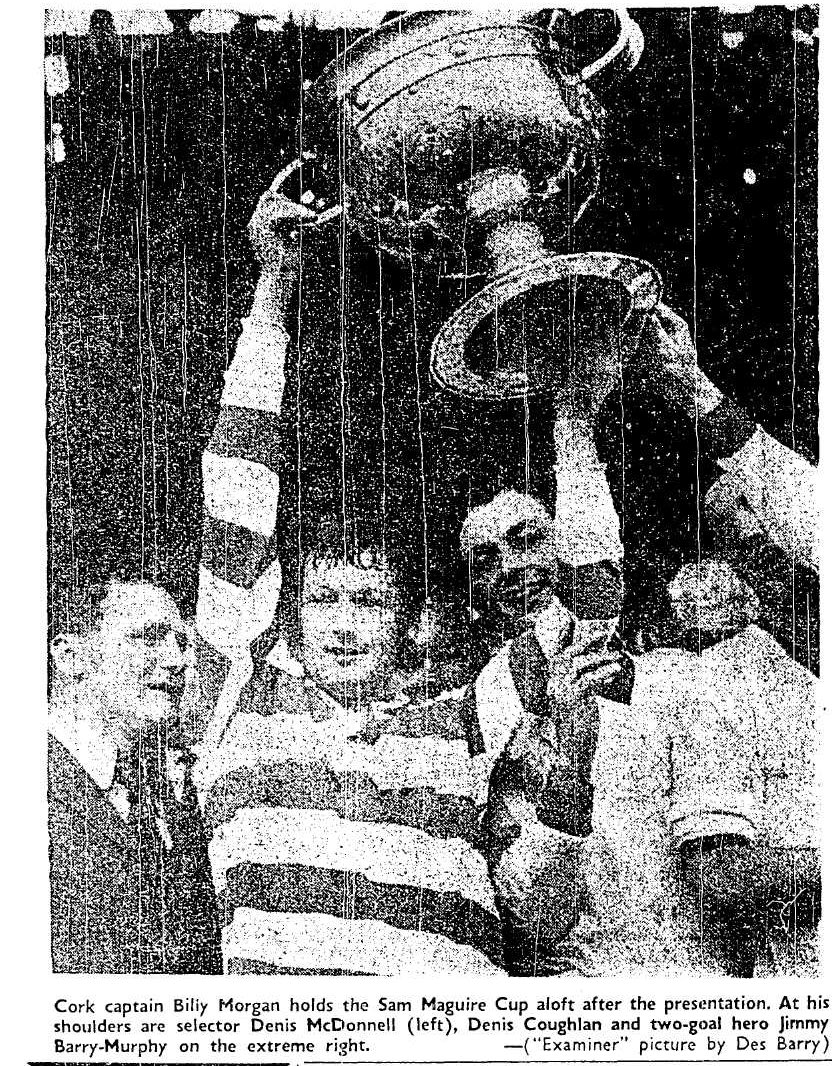 On this day 50 years ago @CrokePark the legendary Billy Morgan of @NemoRangersGAA raised aloft the Sam Maguire Cup ….⬜️🟥 ⬛️🟩