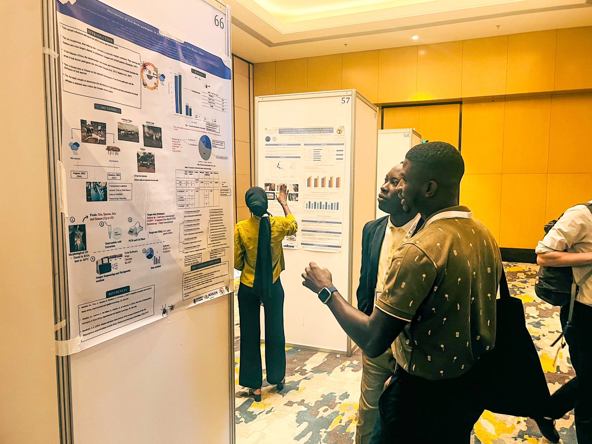 nii_laye's tweet photo. Was a great privilege to be part of #PAMCA2023 in Addis Ababa, Ethiopia🇪🇹. Presented a poster on the “Distribution of Tick-Borne Pathogens in Selected Farm Sites in the Greater Accra Region,Ghana”

#Vectorbornediseases
#Ticks 

@NoguchiPara 
@NMIMR_UG 
@pamcafrica 
@PamcaGhana https://t.co/WaInp5cebB