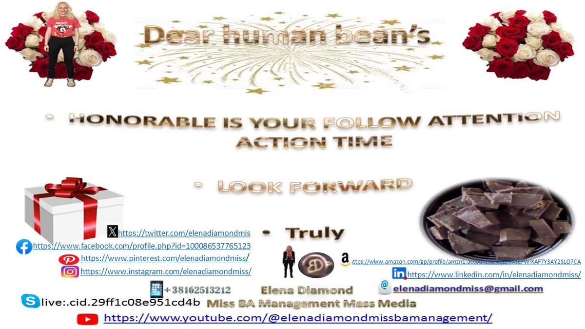 elenadiamondmis's tweet photo. Dear human beans, Honorable is your follow, attention, action, time. Look forward. Truly- ED PS: You have a job for me please don't hesitate to contact me with our sincere thanks in advance! https://t.co/TSH0Sp7D1H