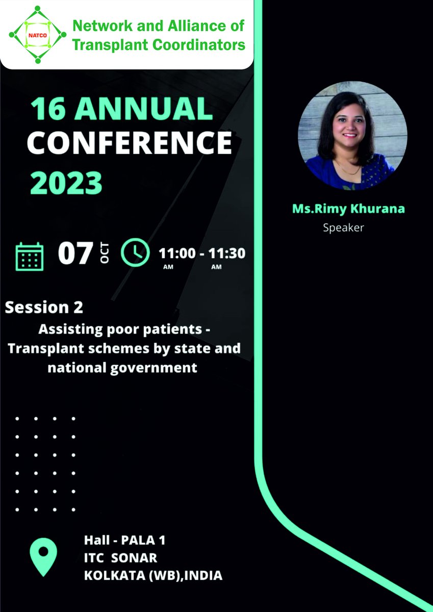 We are all gathering in Kolkata for some interesting sessions. @Isot2023 @NOTTO @MohanFoundation #transplant #affordable #therapy