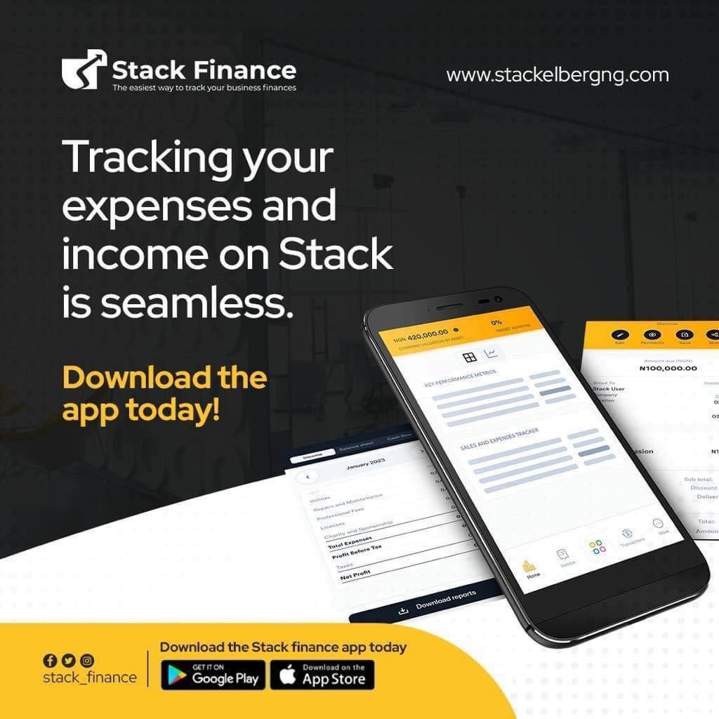 Stackfinanceapp's tweet image. Looking for the best way to track your expenses and income?

With Stack Finance it is fast and seamless.

Hurry now and download the app for free!!😱

#stackfinance #stackelbergng #finance #app #accounting #IMOLEMOHBAD #bbnaijaAllstars