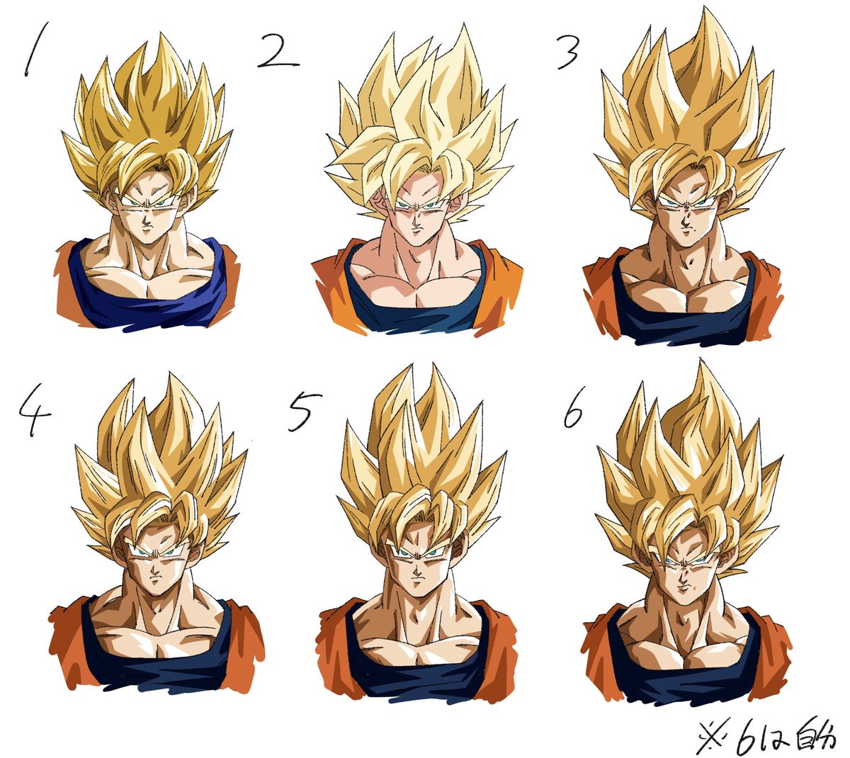 ドラゴンボール「公式の画風別に描き分けてみた違う画風で描くのも色々