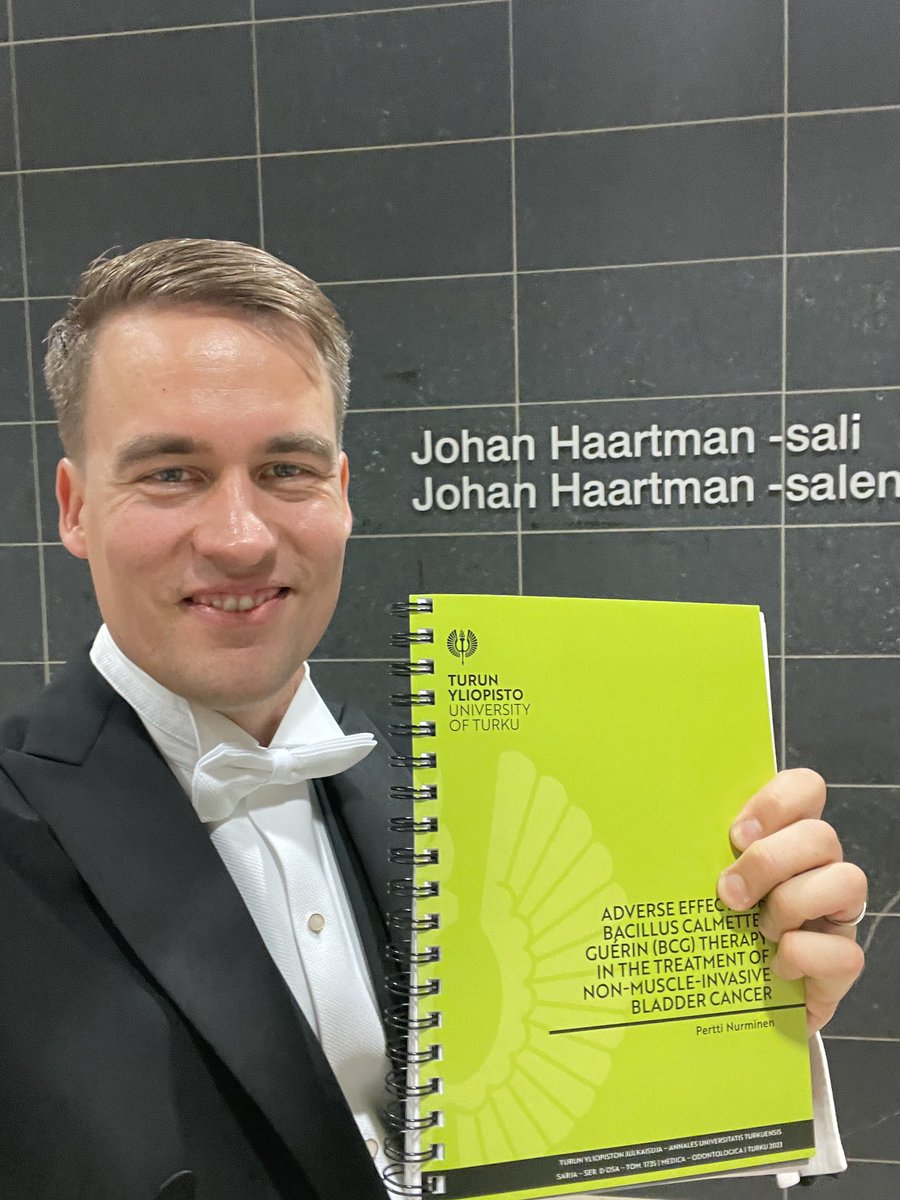 NurminenPT's tweet photo. Thank you @UroDocAsh for the tough, teachful and very pleasant discussion in my doctoral dissertation yesterday @UniTurku Thank you for my supervisors @TurkuUroOnc @KaipiaAntti and for the whole team behind all the work! https://t.co/aCBDq1Zlqz