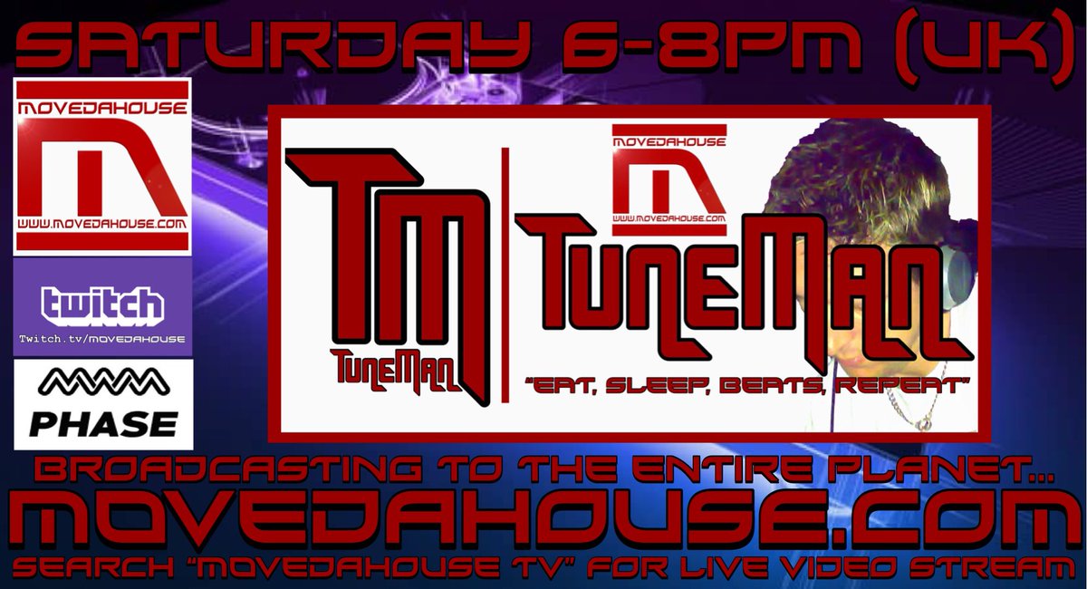 Catch me live, Saturday from 6pm (UK) on MoveDaHouse.com, MoveDaHouse TV & Twitch.tv/MoveDaHouse

#TuneManOfficial #BeatsInc
#MoveDaHouseTV #PioneerDJMT1 #Technics1210Mk7 #RadioShow #LiveDJ #Techno #TechHouse #MacBookPro #UndergroundHouse #TraktorDVS #TimeCodeVinyl