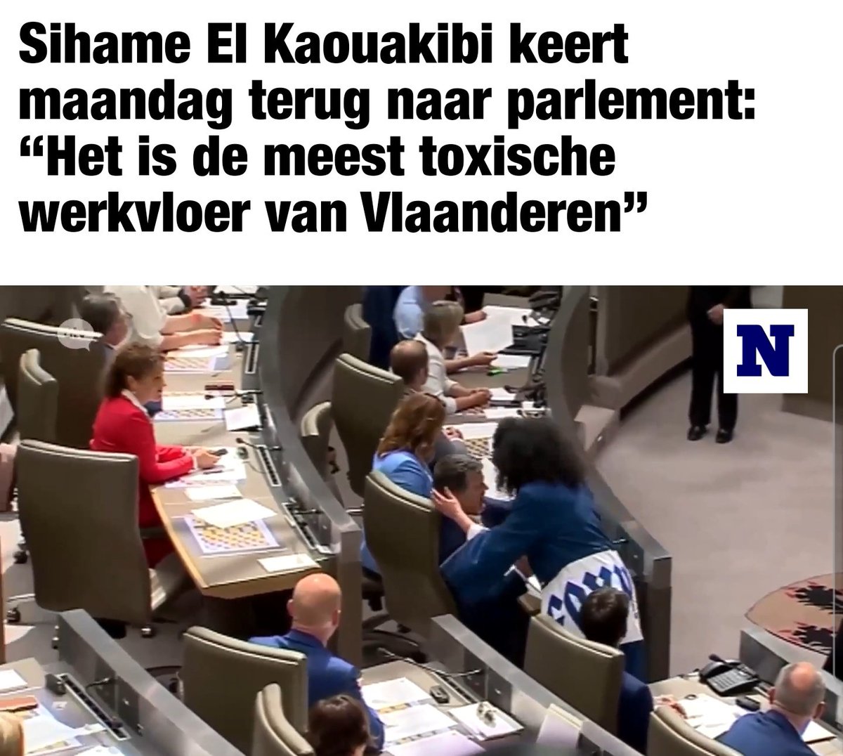 ronny_db's tweet image. Met de juiste PBM's worden de collega's binnen het Vlaamse Parlement beschermd tegen die gifaanvallen van Mevr. Kaouakibi. #Kafka #Kaouakibi