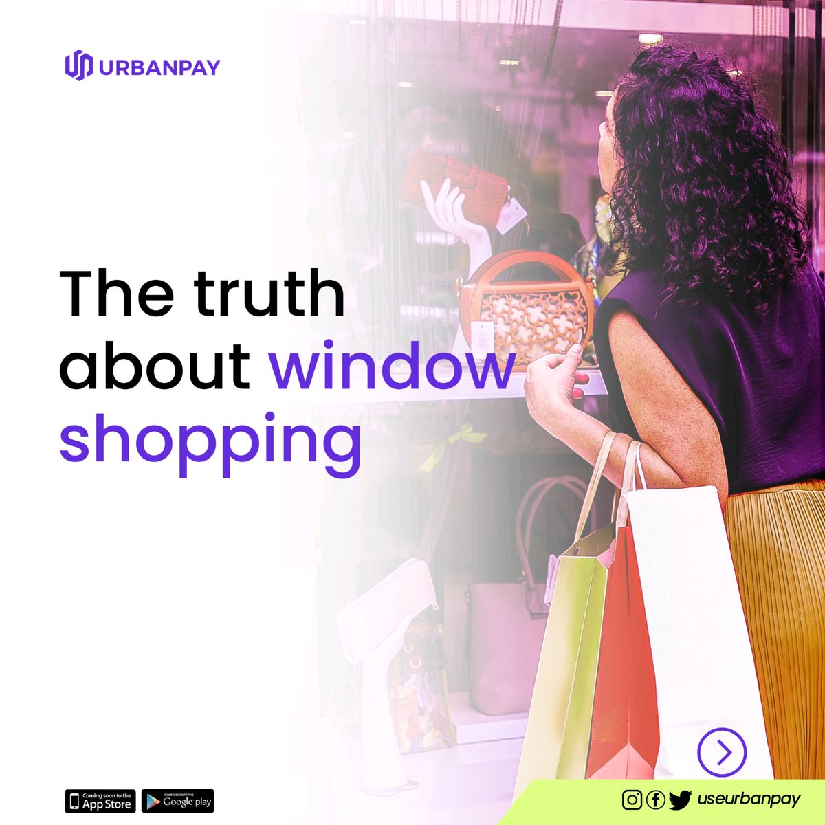 useurbanpay's tweet photo. Here's what you don't know about window shopping.
#shopping #urbanpay #clothing #tips #explore #explorepage #fintech #bankingsolution https://t.co/nRDsYCBhbT