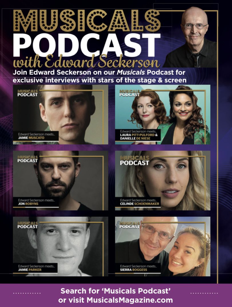 Join Edward Seckerson on the <a href="/MusicalsMag/">Musicals magazine</a> #podcast for exclusive interviews with stars of the stage &amp; screen including <a href="/sierraboggess/">Sierra Boggess</a> <a href="/DickLeFenwick/">Jamie Parker</a> <a href="/CelindeSchoen/">Celinde Schoenmaker</a> <a href="/LPittPulford/">Laura Pitt-Pulford</a> <a href="/Danielledeniese/">Danielle de Niese</a> @jrobyns <a href="/Jamiemuscato/">Jamie Muscato</a> 👉 musicalsmagazine.com/podcast