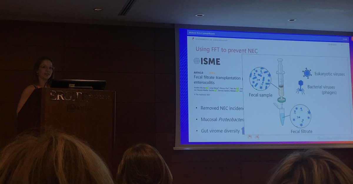 cpn_ucph's tweet photo. During the last parallel nutrition session @JENS_Congress, PhD students Lin Yang and Malene Spiegelhauer presented their data on colostrum and fecal virome transplantation, respectively, for reduction of necrotizing enterocolitis in preterms. Thanks for a great conference🙏 https://t.co/y7JTCrusy2
