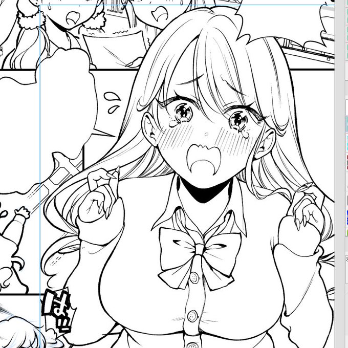 線画作業!!✍✍✍三 