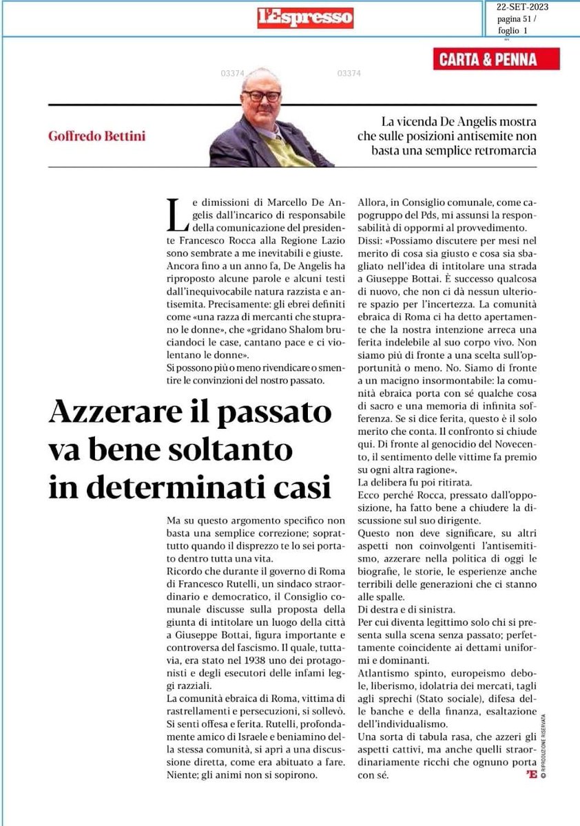 Cari amici,

Vi segnalo il mio intervento sull'Espresso