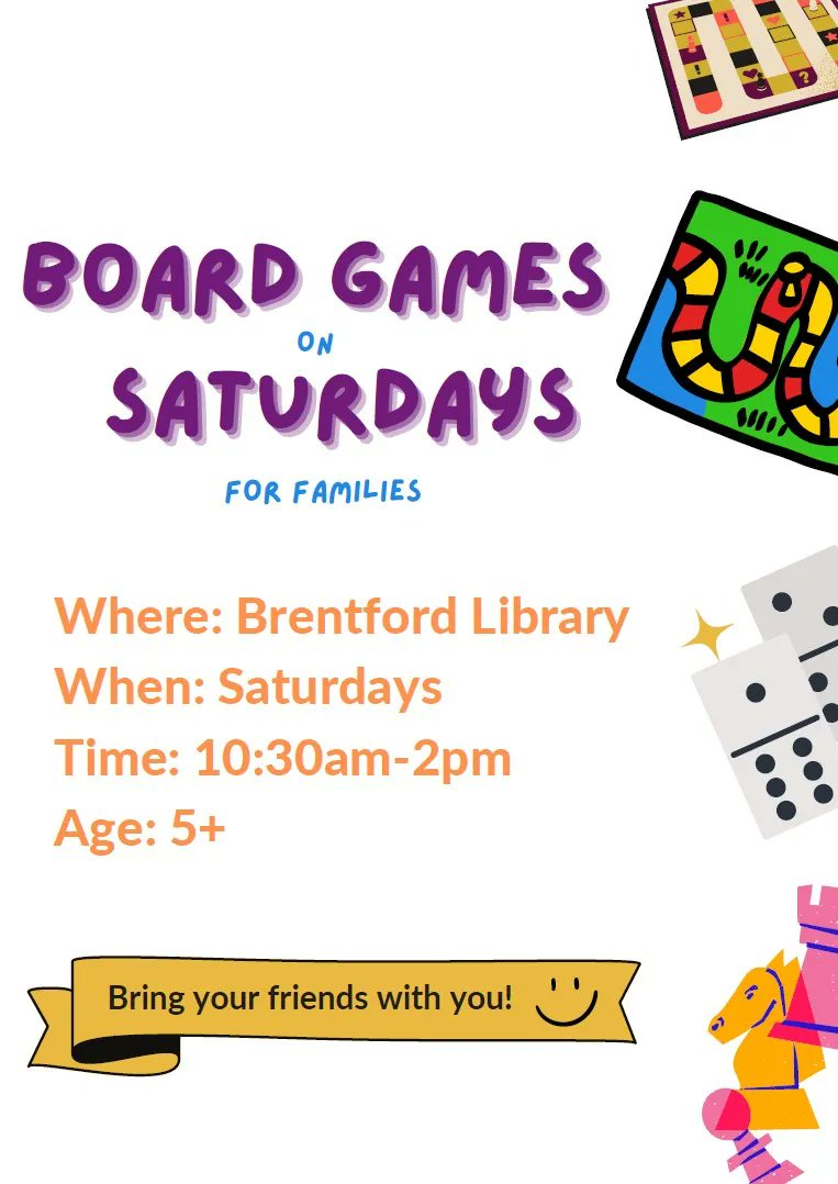 LBHLibraries's tweet photo. Our term-time activities are back in full swing, so have a look at your local branch to see what's happening.

For example, Brentford library has a Saturday Family Board Games session 10:30am-2:00pm every week.
#FunInLibraries #LoveLibraries
@LDNLibraries @LBofHounslow https://t.co/gcfwVNDhYm
