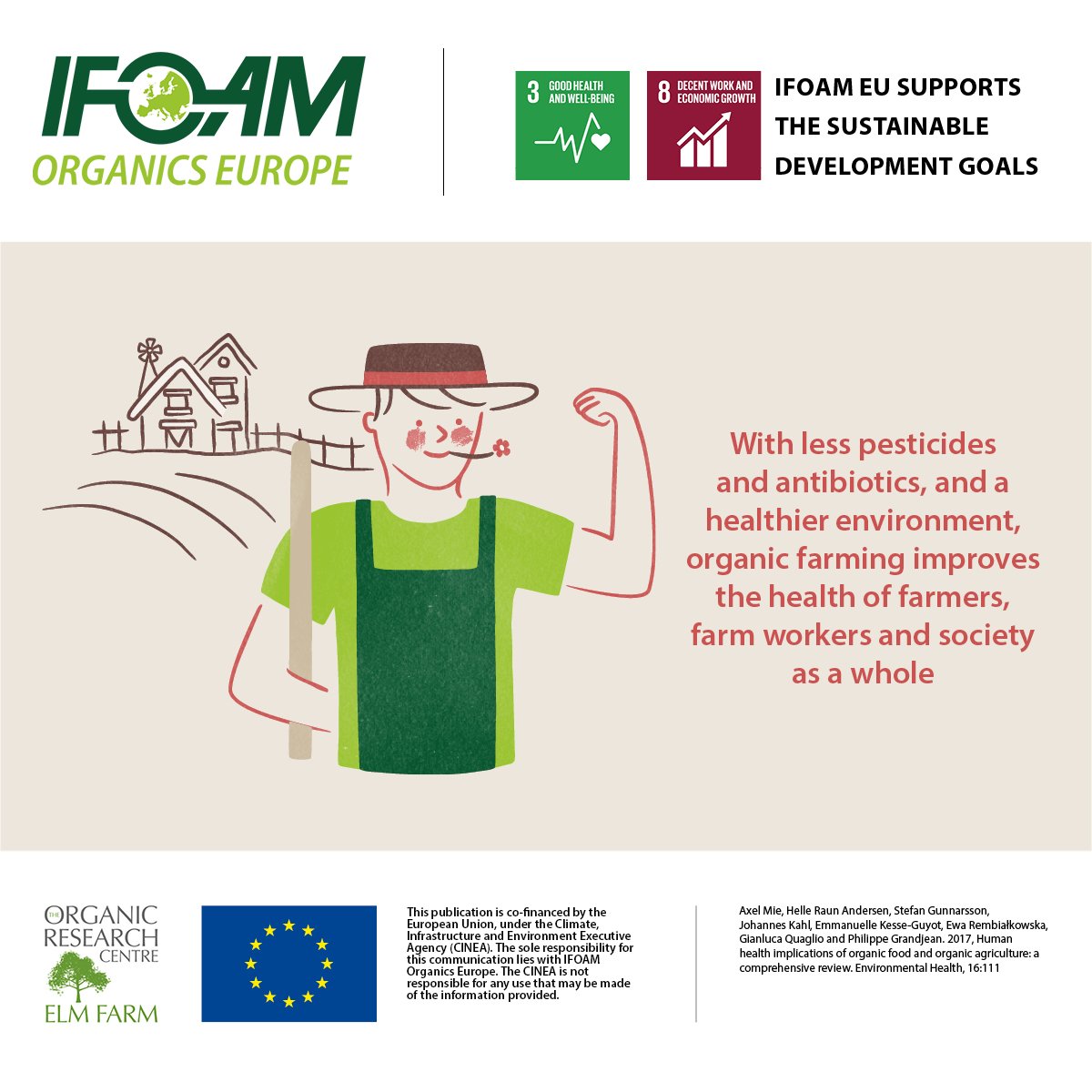 With less pesticides and antibiotics, and a healthier environment, #OrganicFarming improves the health of farmers, farm workers and society as a whole 🌱🐝👩‍🌾🧑‍🌾🌍 
#EUorganicDay #EUOrganic #OrganicSeptember #OrganicIsPartOfTheSolution #OrganicDelivers