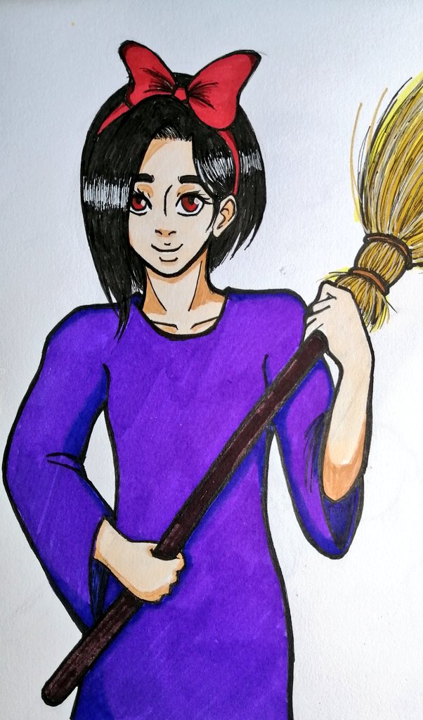 AyanoOscarr's tweet photo. I can finally post this, I'm so excited.

For free day of @ToAriseTheFlame Law and Rinwell week, I decided to do a Ghibli crossover.

Rinwell as Kiki because of zucking course I would, with Law as Tombo &amp; Hootle as Jiji.

(Sorry for the wrong colours 😅) 

#KeepTheFlameAlive https://t.co/miS1GdSCQx