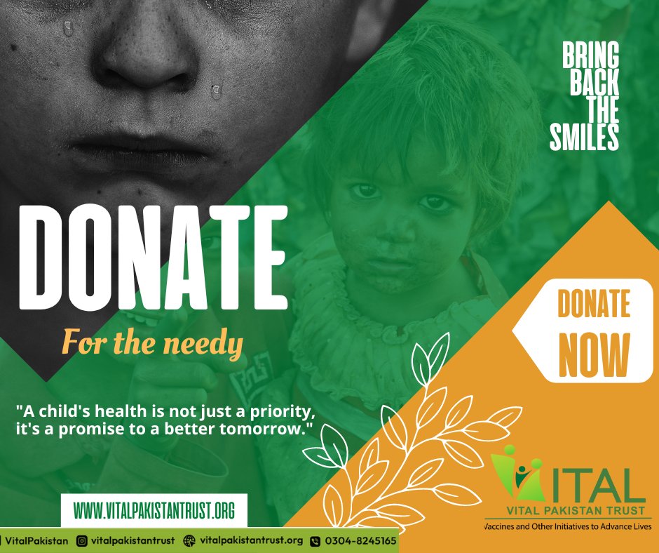 Vital_Pakistan's tweet photo. Join us in making a difference! Support Vital Pakistan Trust today and help us transform lives. Every contribution counts!
#DonateForACause #VitalPakistanTrust #MakeADifference https://t.co/vG61dYFsAh