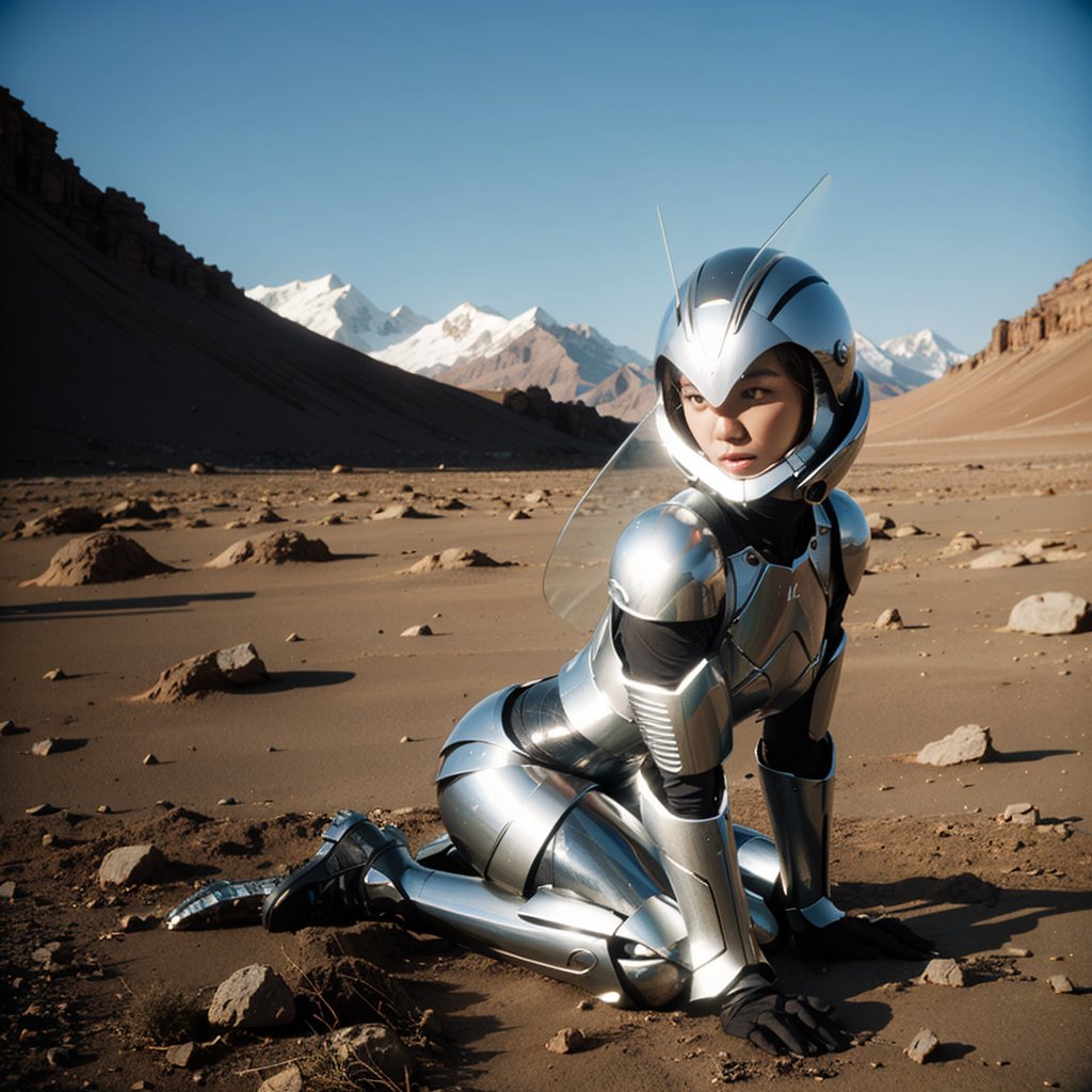 FireART_AI's tweet image. The Mech Girl on Mars！