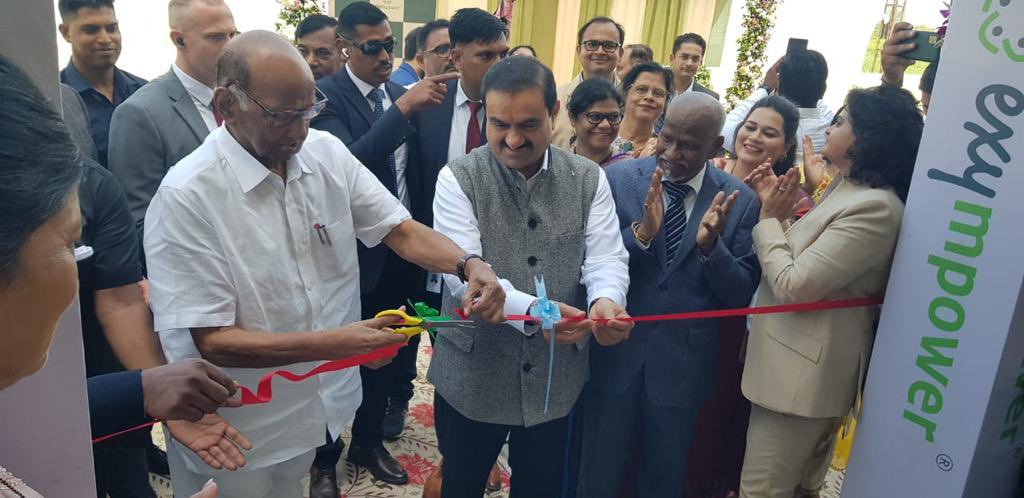 PawarSpeaks's tweet photo. It was a privilege to inaugurate India’s first Lactoferrin Plant Exympower in Vasna , Chacharwadi , Gujarat along with Mr. Gautam Adani https://t.co/G5WH9FaO5f