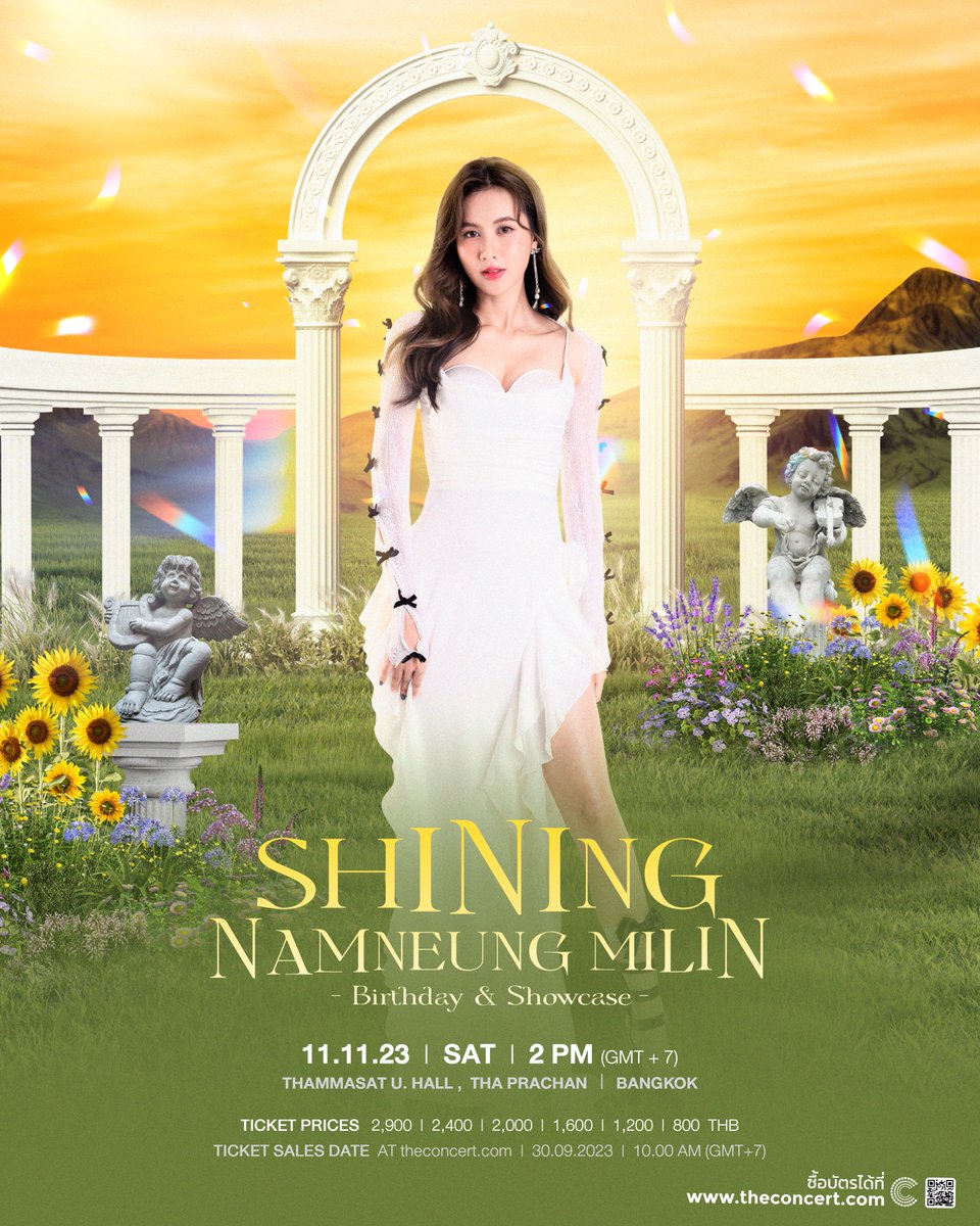 Milin28Party's tweet photo. " SHINING NAMNEUNG MILIN Birthday &amp; Showcase " 🌻🌻🌻

📍วันเสาร์ที่ 11 พฤศจิกายน 2566
หอประชุมใหญ่ มหาวิทยาลัยธรรมศาสตร์ ท่าพระจันทร์

📍บัตรราคา 2,900 (VIP จำนวน 111ที่นั่งเท่านั้น) / 2,400 / 2,000 / 1,600 / 1,200 / 800 บาท

#ShiningNamneungMilin
#NamneungMilinD https://t.co/Hl3NWBAzXy