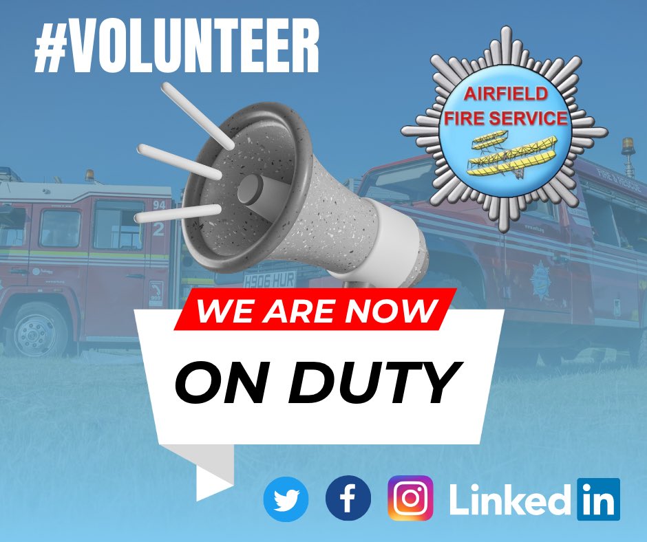 🔥🛩️ On Duty🔥🛩️

Today, we're providing fire cover for the 70th anniversary of the Cambridge Flying Group. 

Safety first! 🚒✈️ 

#AirfieldFireService #CambridgeFlyingGroup #70thAnniversary #SafetyFirst