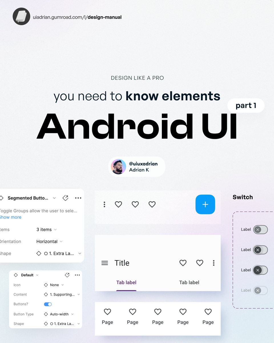 uiuxadrian's tweet image. You need to know these Android UI elements- part 1 👇