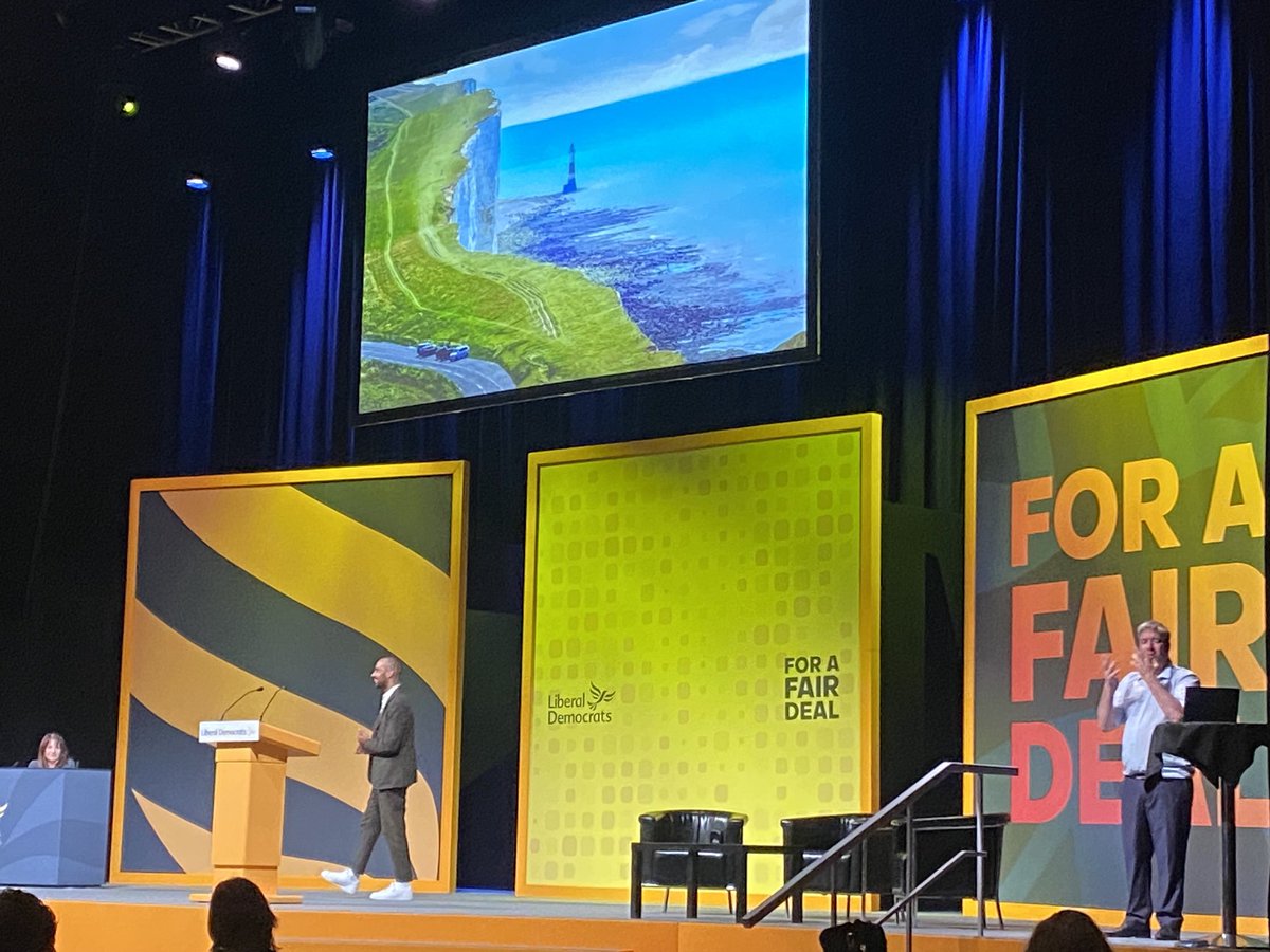 HinaBokhariLD's tweet image. Thrilled to see my wonderful friend ⁦@JoshBabarinde⁩ on the main stage at #LibDemConference