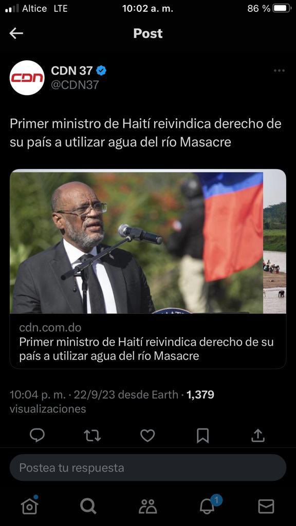 Para que se vea no se puede confiar en los haitianos. Este señor originalmente se oponía construcción canal y en su discurso ONU dio las gracias a todos los países, excepto a la RD. La inconsistencia, resentimiento e ingratitud resultan claros. Mano dura y unidad nacional.